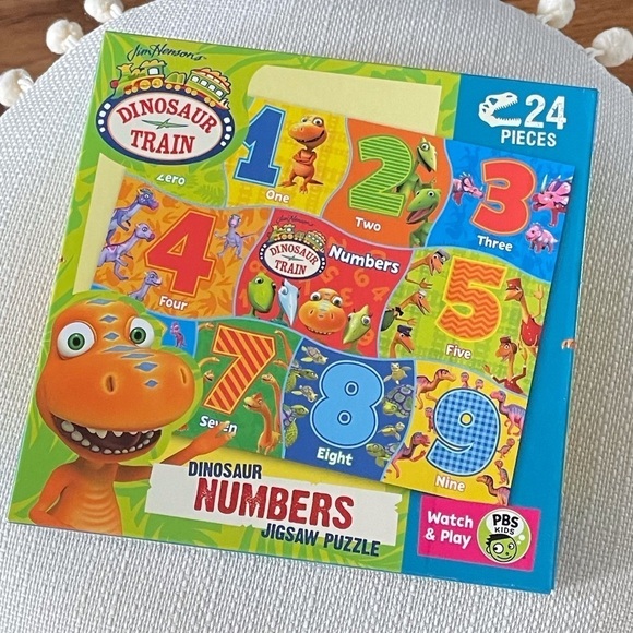Jim Hanson’s Dinosaur Train Dinosaur Numbers Jigsaw Puzzle 24 pieces - Picture 1 of 2